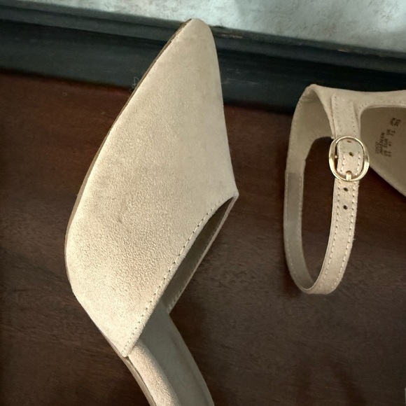 💫Dream Pairs Beige Dressy Chic Ankle Strap Block Heels - Picture 9 of 11